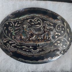 Western Flair German Silver Cowboy Buckle