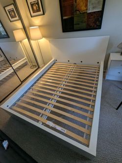 Queen Bed Frame, white - IKEA MALM (retail price: $249)