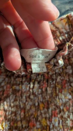 Sim & Sam Floral Smocked Dress Size S