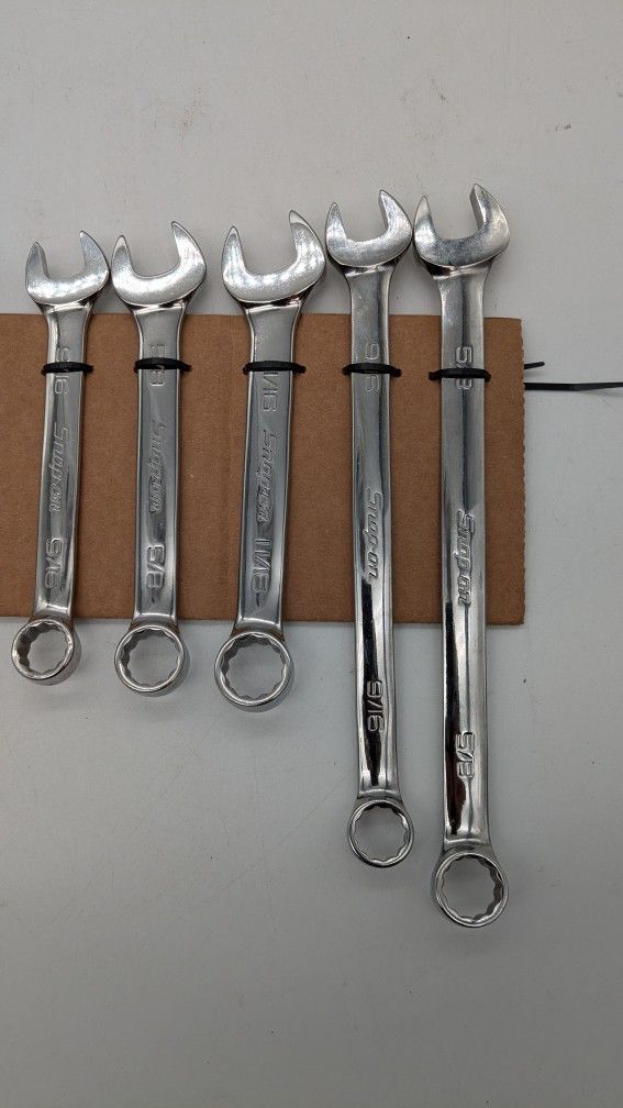 Snap-On 12 Point SAE Flank Drive Plus Combination Wrench St Of 10 Pc