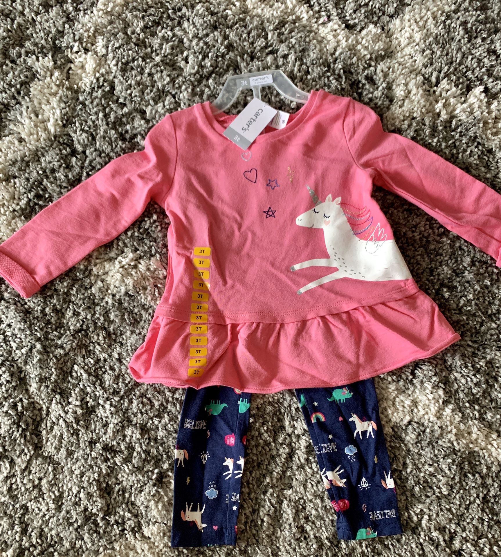 Carters 2 piece girl Outfit Size 3T