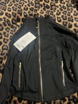 Black Full Gold Zip Athletic Jacket