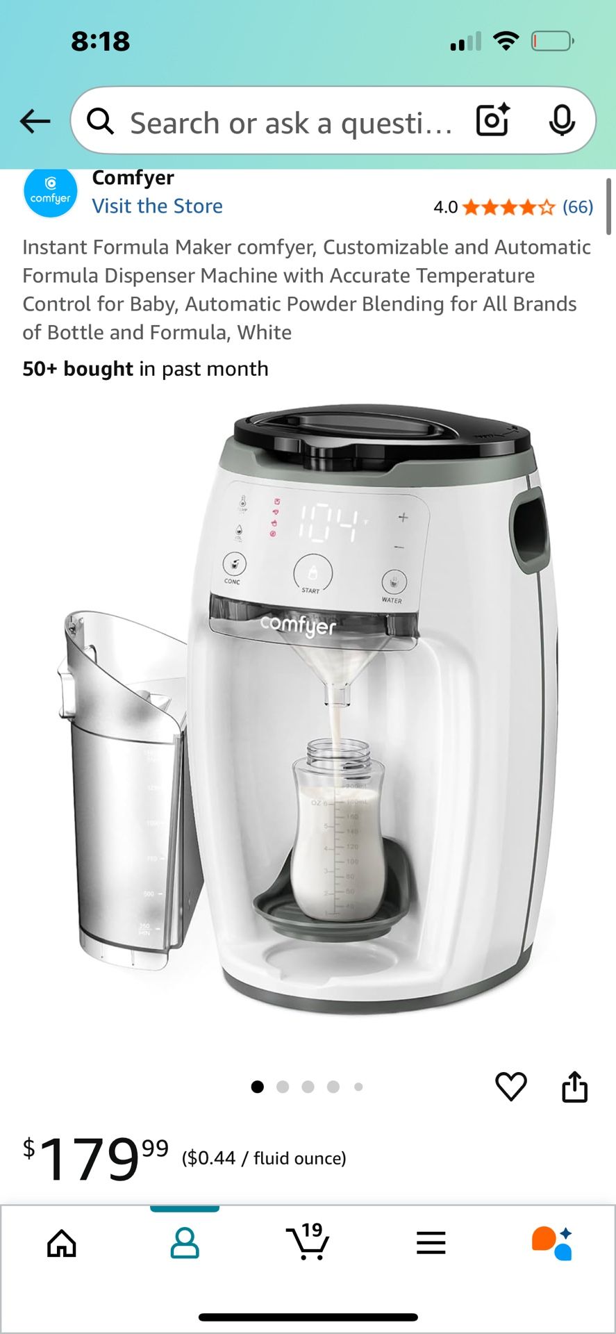 COMFYER Instant Baby Bottle Maker – Gently Used, Great Condition!
