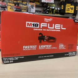 Milwuakee New  HOLE HAWG Right Angle Drill  W/ Quick Lock 18M Fuel Brushless 