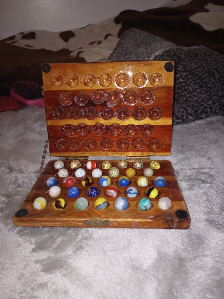 Marble Box And Marbles