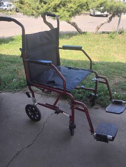 Transport Wheelchair, 19" Seat