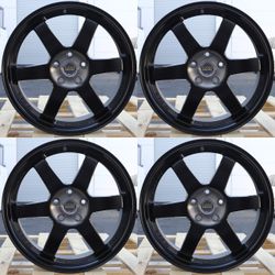 Brand New 18” RAYS TE37 JDM Style Wheels 18x8 5x112 ET38 CB66.56 Fits Mercedes Audi VW