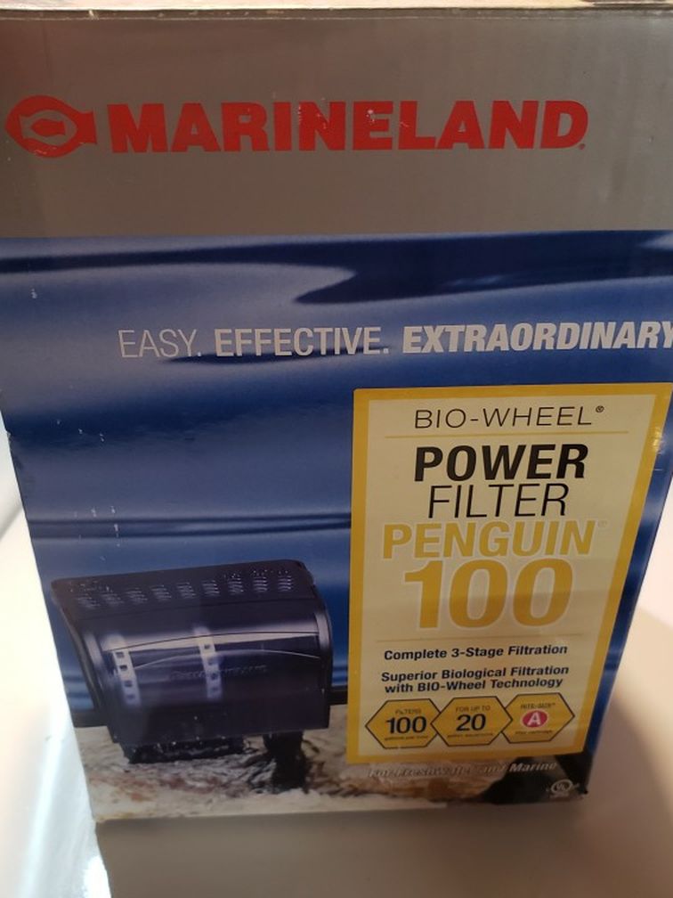 NEW. Marineland Penguin 100 biowheel fish tank filter