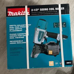 Makita 2-1/2 In Pneumatic 15 Degree Siding Coil Nailer 
