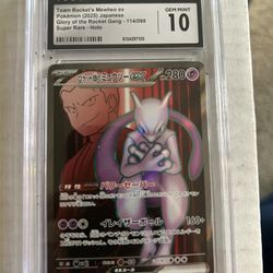 Pokemon Team Rockets Mewtwo Japanese CGC10