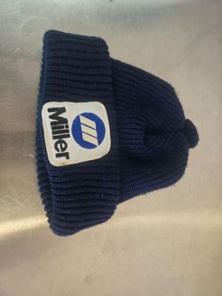 Vintage Miller Welding Navy Knit taboggan
