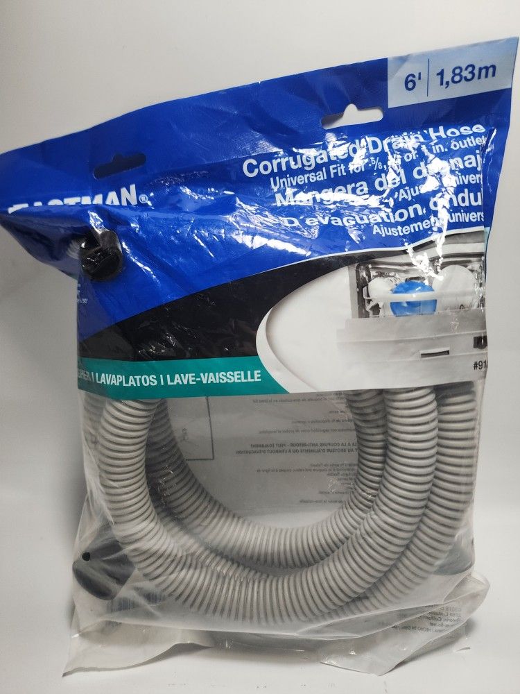 91227 Eastman Dishwasher 6' Drain Hose Fits 5/8" or 7/8