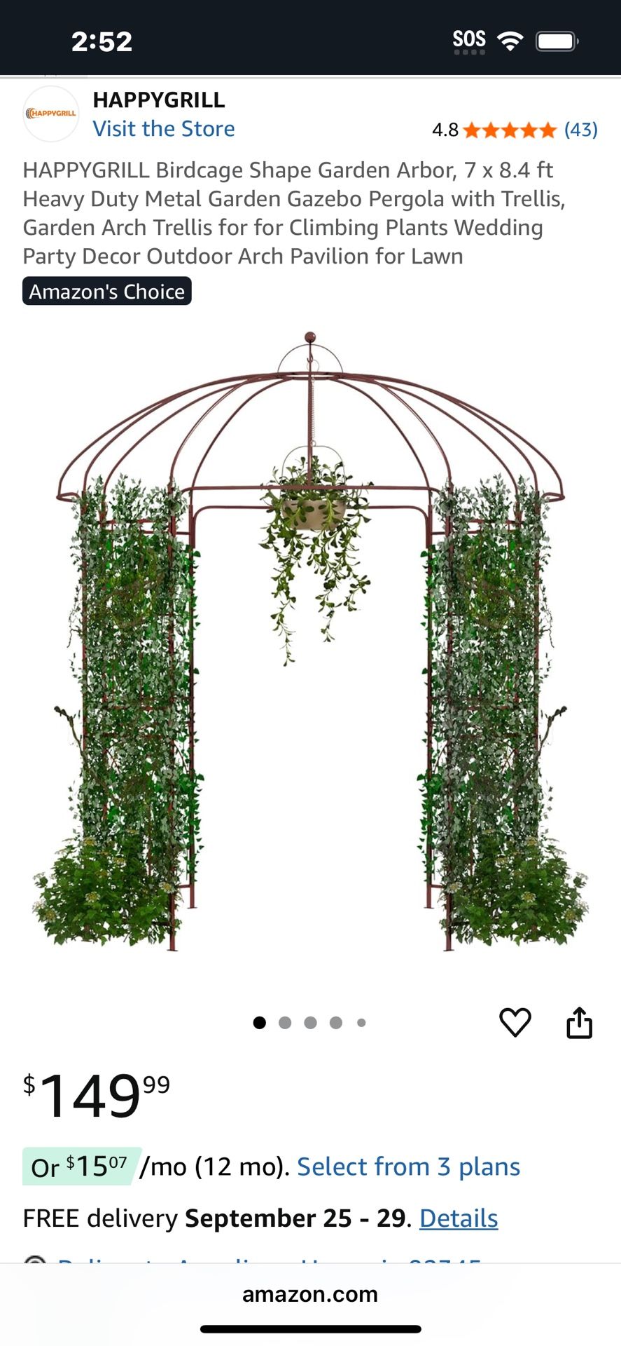 Birdcage Garden Arbor
