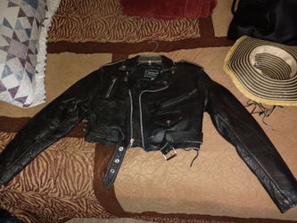 Vintage Cropped  Leather Jacket
