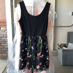 Embroidered Skirt Dress