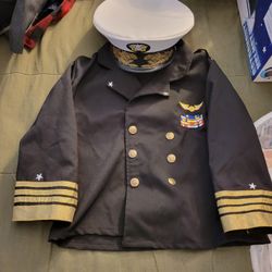 Navy Admiral Costume Size Small Boy