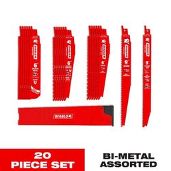 Bi-Metal Reciprocating Saw Blade Set (20-Piece),
