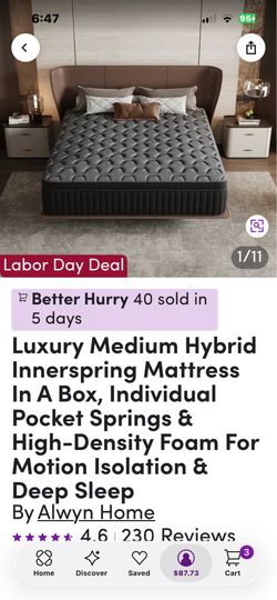 Queen size brand new 14" mattress