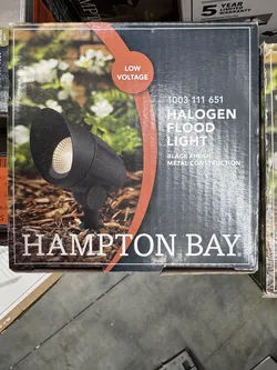 Hampton Bay Halogen Flood Light Black Metal Low Voltage