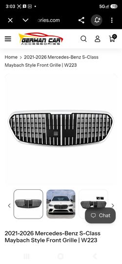 Mercedes-Benz S-Class Maybach Style Front Grille W223