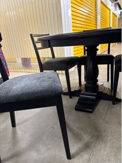 Black dining table