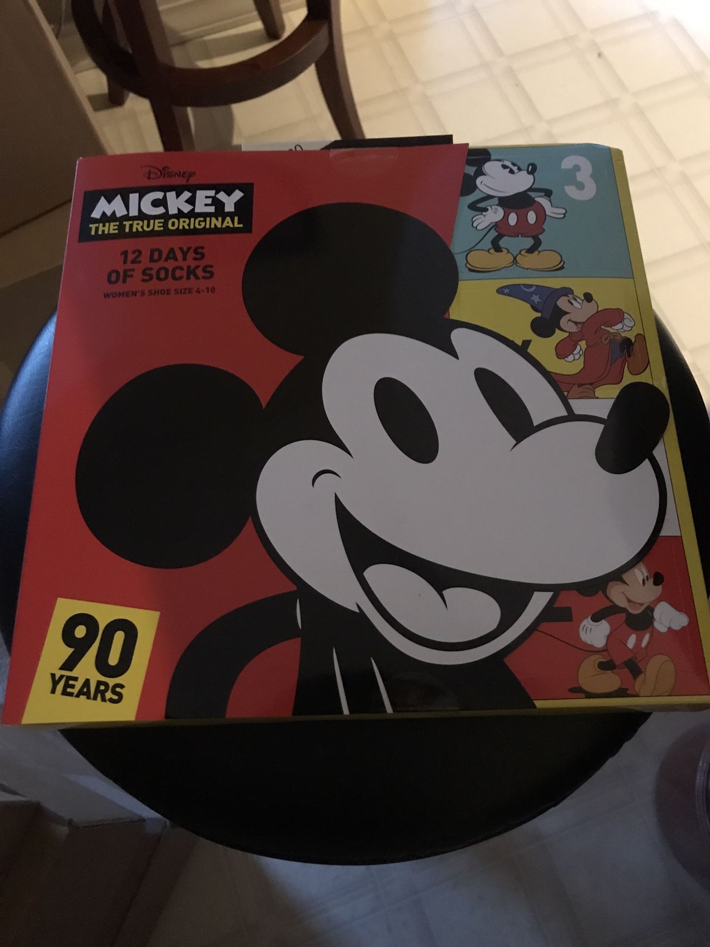 12 days of Christmas Disney mickeys 90th birthday socks