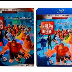 Ralph Breaks the Internet: Blu-ray + DVD + Digital 2018 W/Silpcover Brand New 