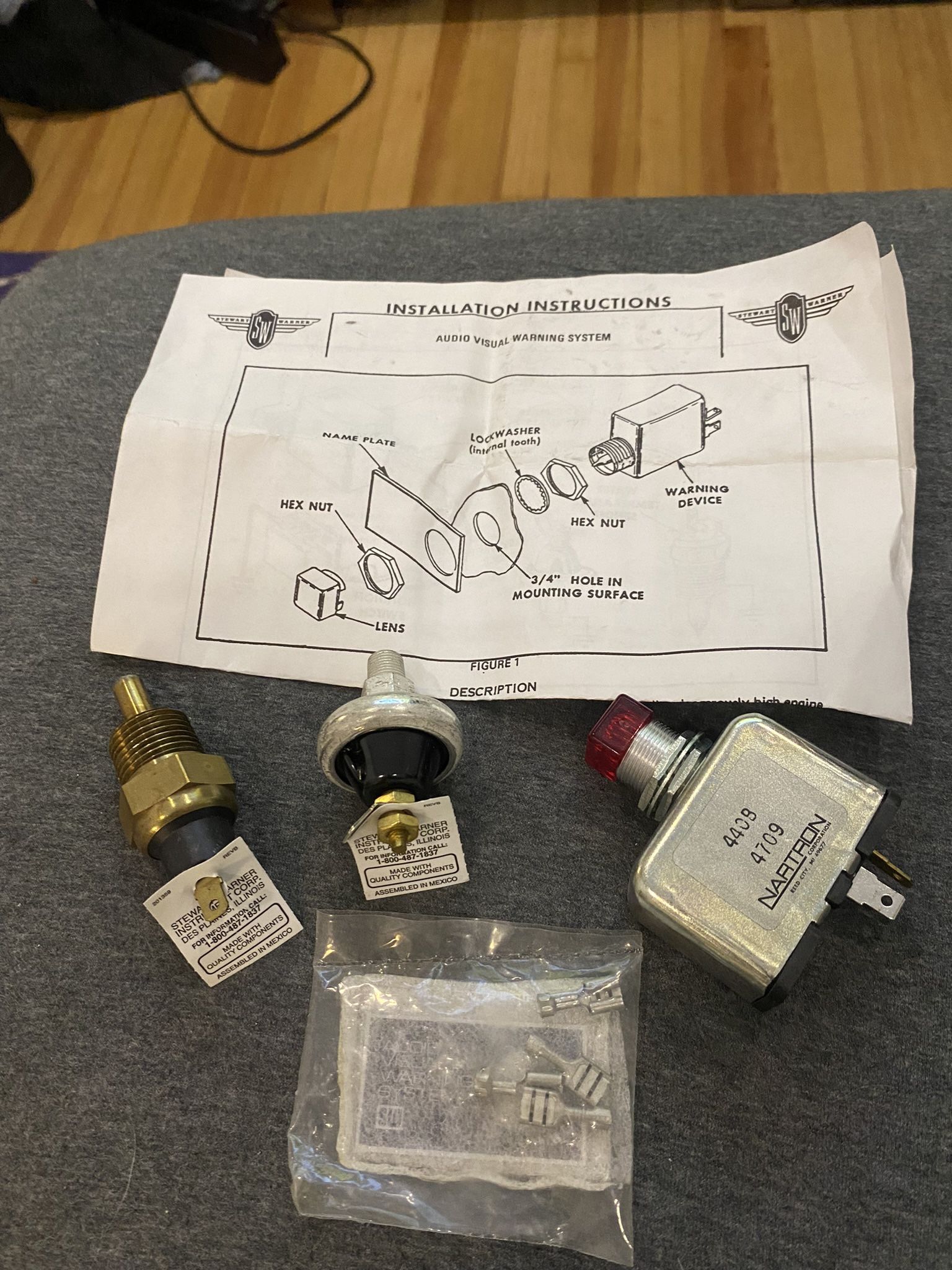 Stewart Warner Engine Warning System Sender Buzzer