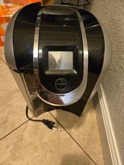 Keurig  Brewing System in black and silver
