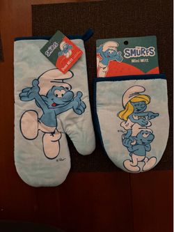 Smurfs oven mitt set