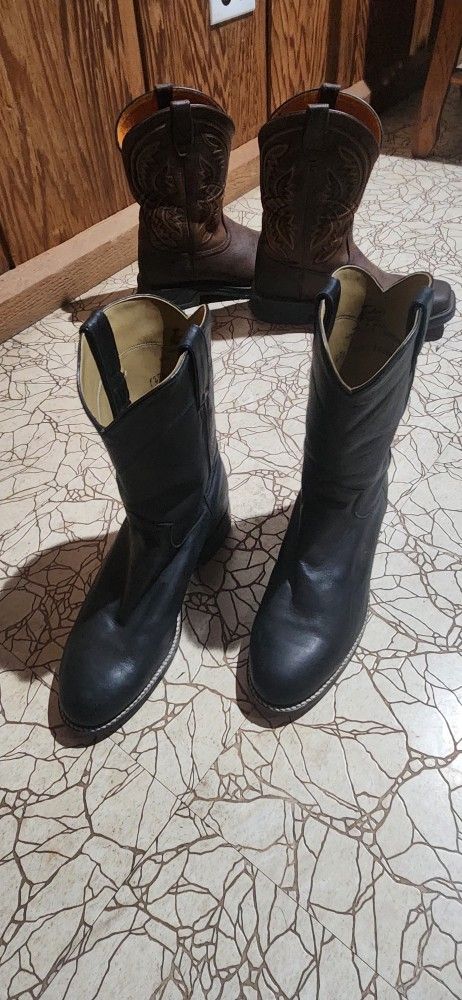 Black Justin Boots Size 4 1/2