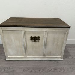 Beautiful Wooden Trunk With Antique hardware 