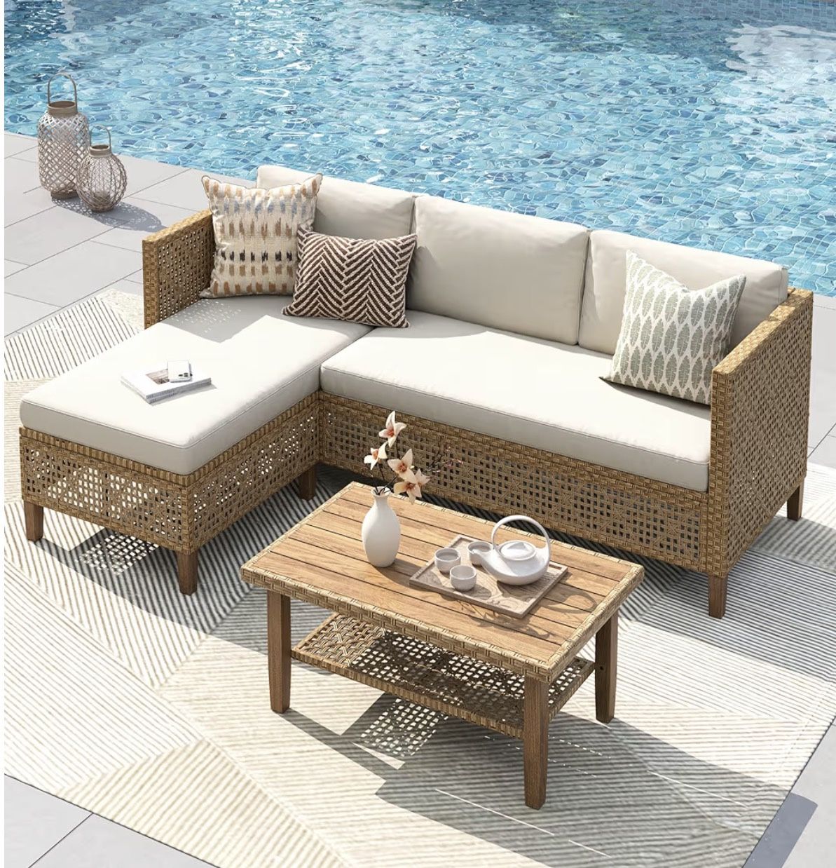 Perfect L-Shaped Outdoor Sofa Set