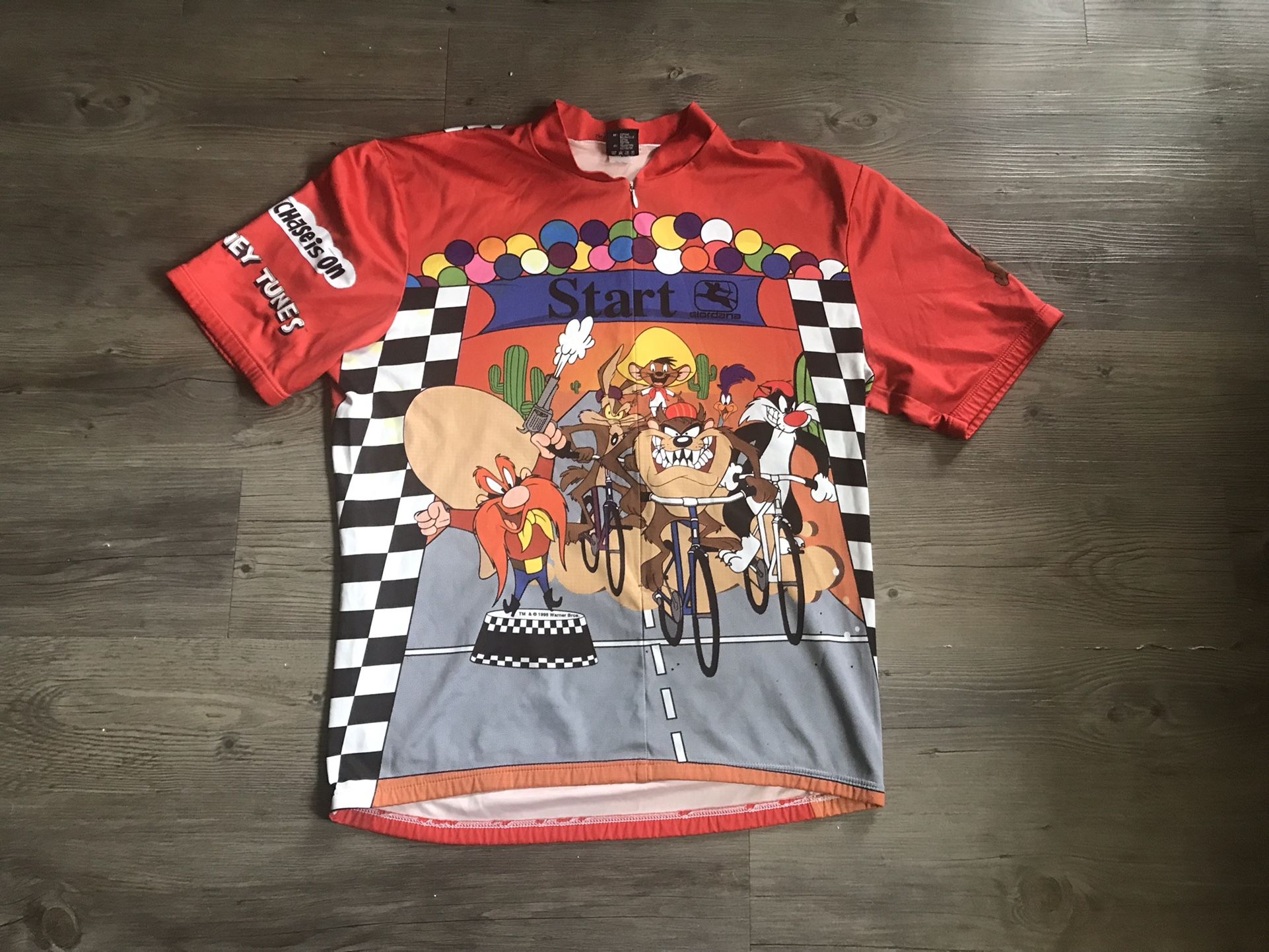 Vintage Looney Tunes Cycling Jersey - Large