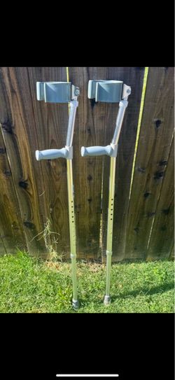 Adjustable Aluminum Forearm Crutches Pair