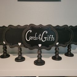 5 Matching Decorative Chalkboard Signs