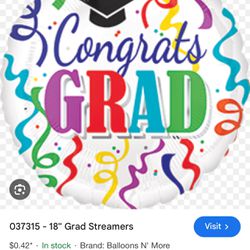 Congrats Grad Mylar Balloons