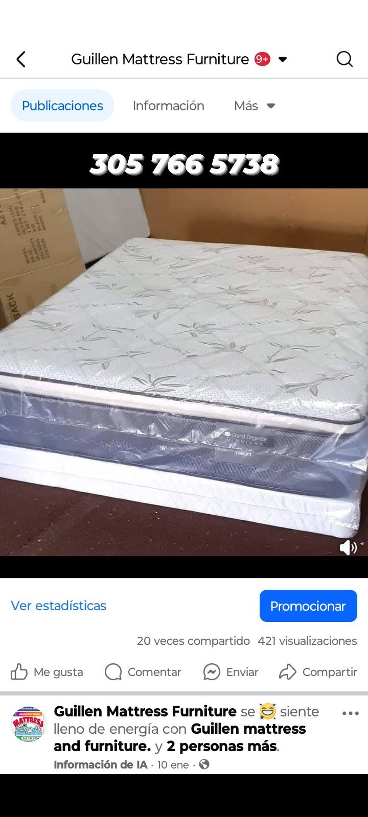 Have All Size Available Good Prices Todos Los tamaños Disponibles Stack of new mattresses wrapped in protective plastic. Multiple styles available.