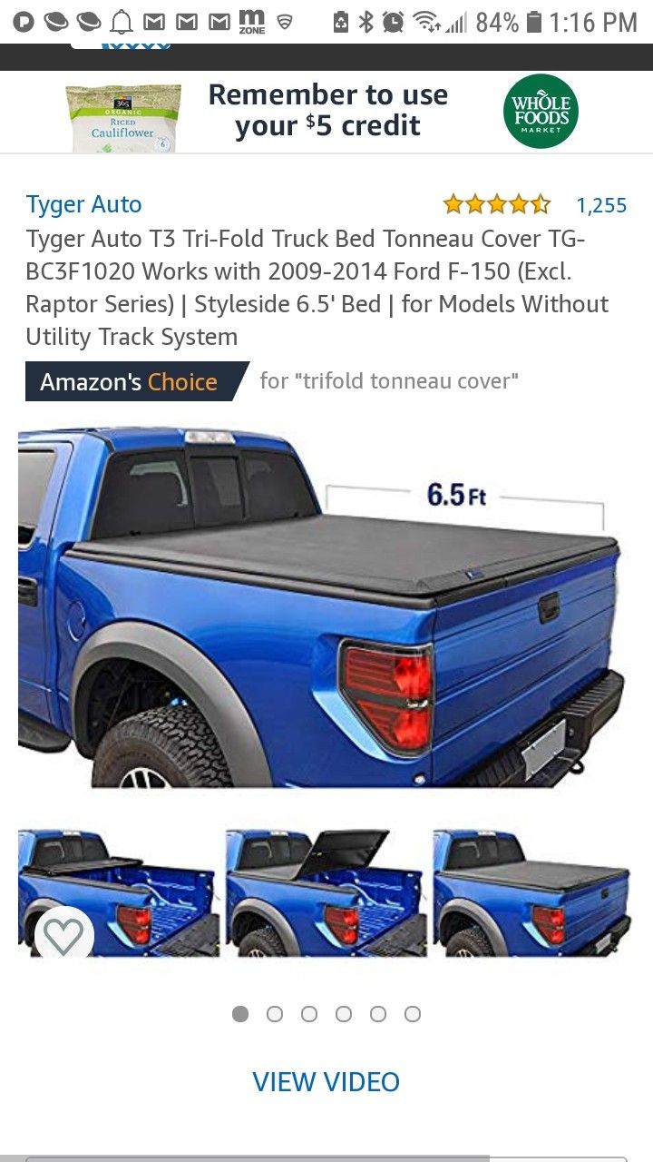 NEW TYGER TG-BC3F1020 TRI FOLD TONNEAU COVER 09-14 FORD F150 6.5' BED MAKE ME AN OFFER OBO
