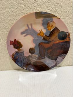 1987 Norman Rockwell The Shadow Artist Plate