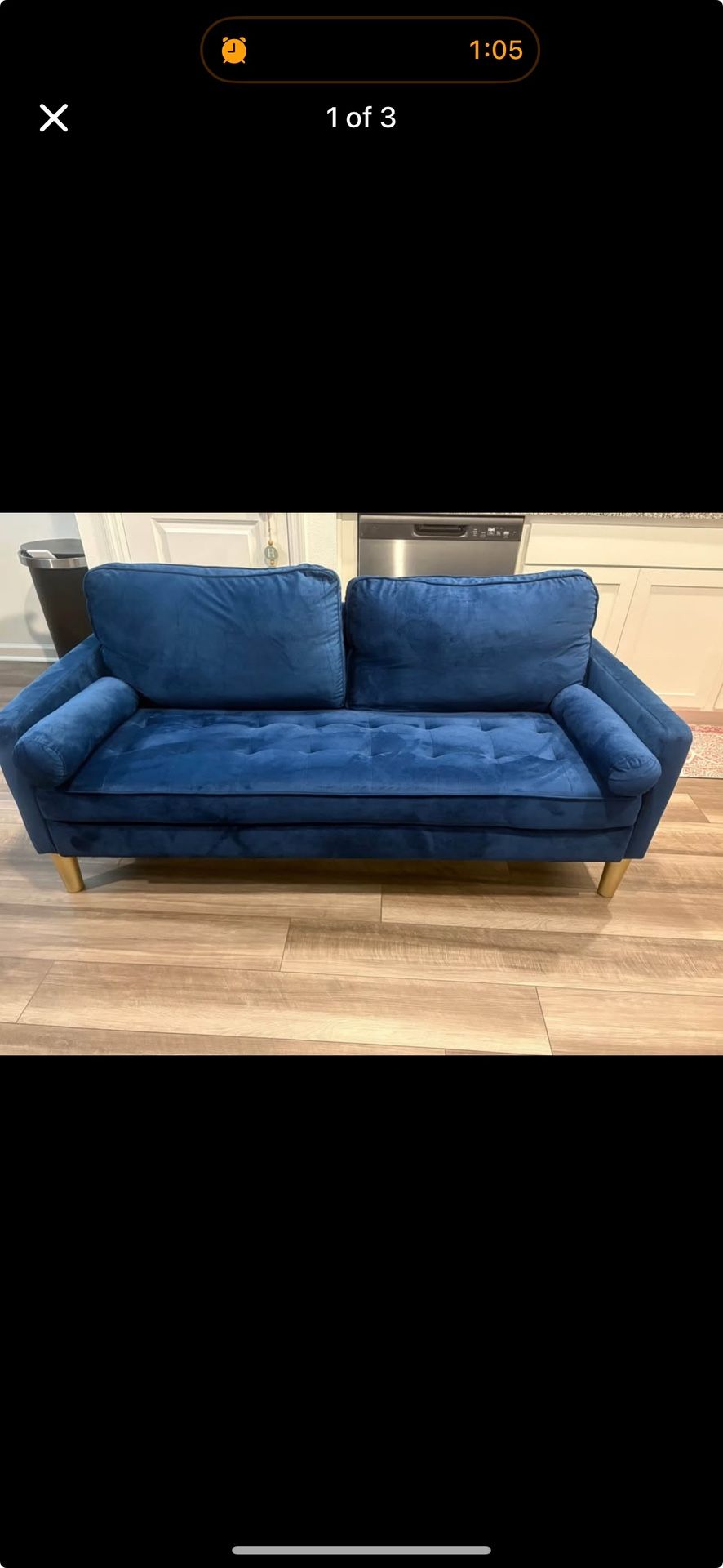 Small blue couch