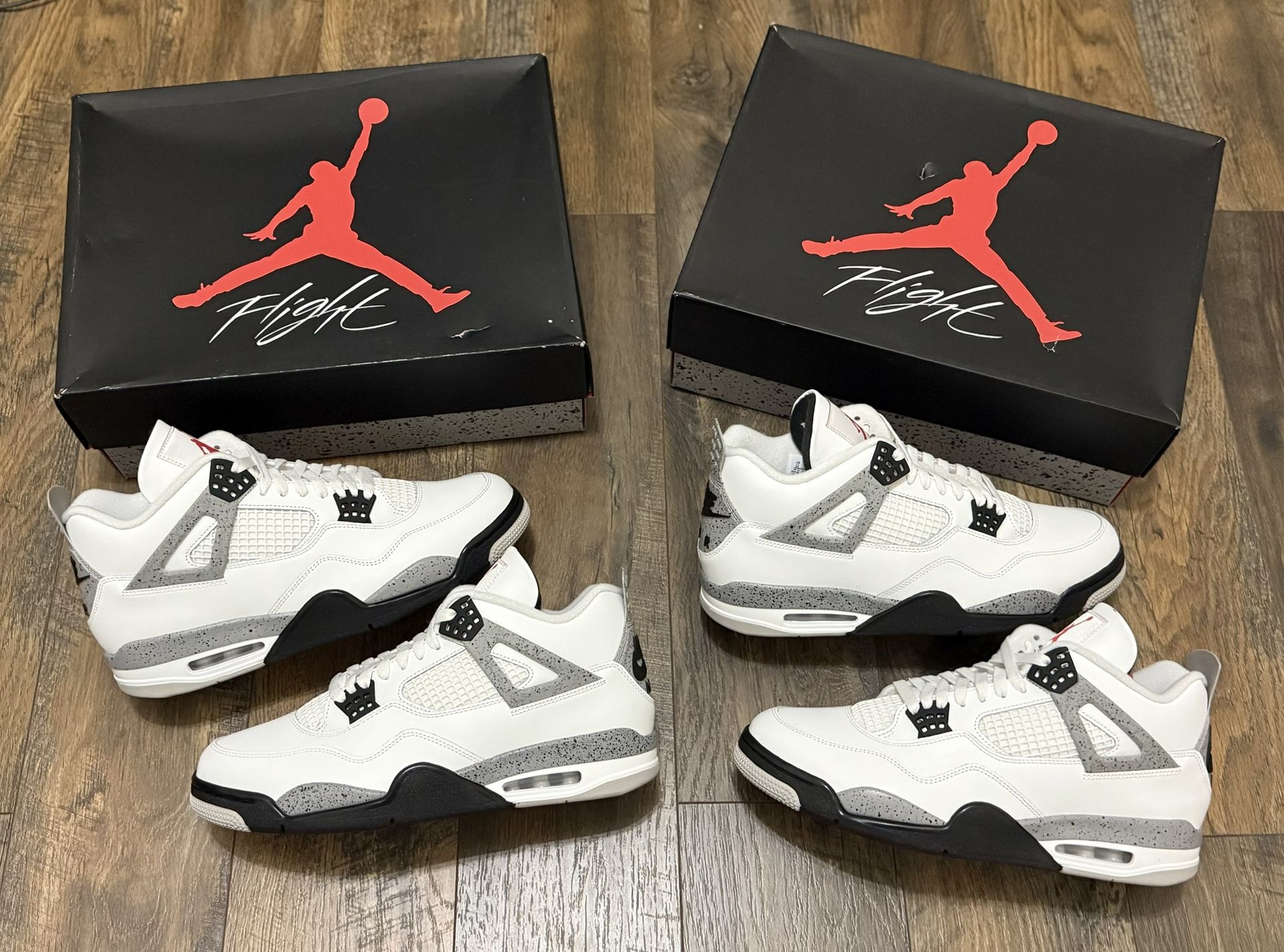 Jordan White Cement 4's Size And 12