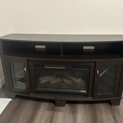tv stand fireplace