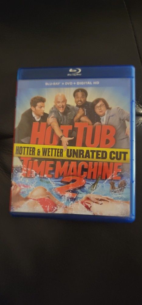 $5 BLU RAY MOVIE. HOT TUB TIME MACHINE 2. BLU RAY / DVD ONLY. NO DIGITAL. $5 OR TRADE FOR A MOVIE TITLE I DO NOT ALREADY OWN.