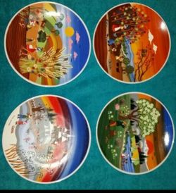 4 collectible Four Seasons., ceramic