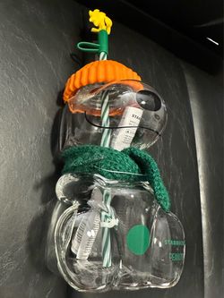 Snoopy fall glass cup