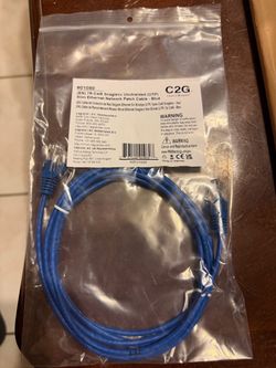 New 7 ft Cat6 snagless unshielded UTP slim Ethernet network patch cable blue
