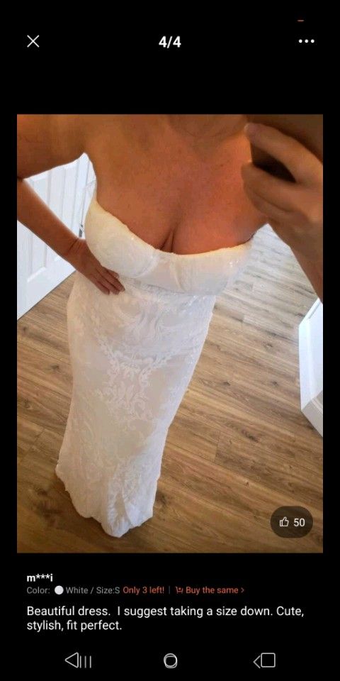 Brand New Sequin Wedding Dress With Bouquet And Veil