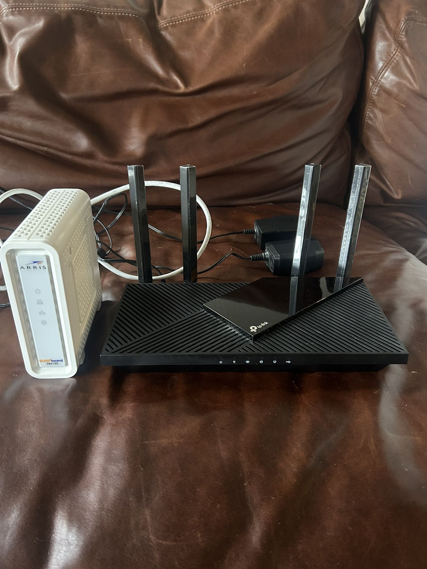 Surfboard SB6190 Modem and TP-Link AX21 Router