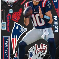 Drake Maye
Realbig Home Collection
New England Patriots Reusable Vinyl Wall Decals